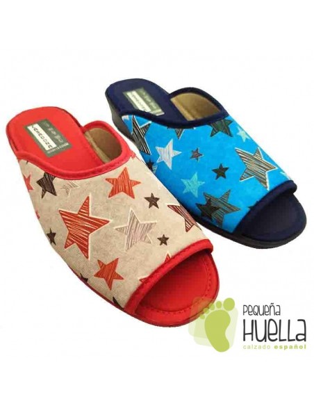 comprar Zapatillas casa para señora estrellas, CASA DONA 070