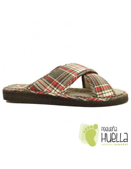 comprar Zapatillas cuadros tiras cruzadas Gema García 2605-1