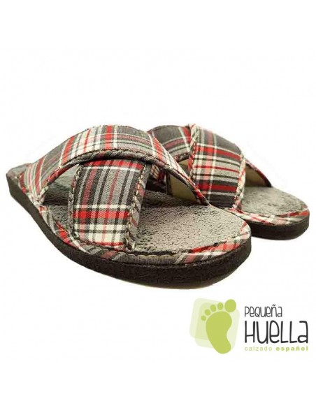 comprar Zapatillas cuadros tiras cruzadas Gema García 2605-1