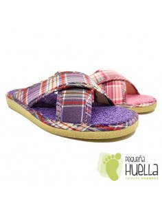 comprar Zapatillas toalla cuadros cruzadas GEMA GARCIA 2602