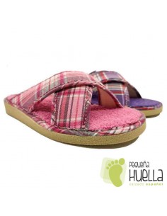 comprar Zapatillas toalla cuadros cruzadas GEMA GARCIA 2602 2