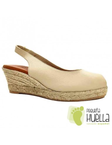 comprar Alpargatas de piel con cuña TORRES 5018 online