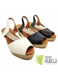 comprar Alpargatas piel con cuña TORRES 5024 online