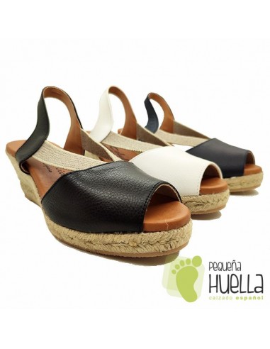 comprar Alpargatas piel con cuña TORRES 5024 online