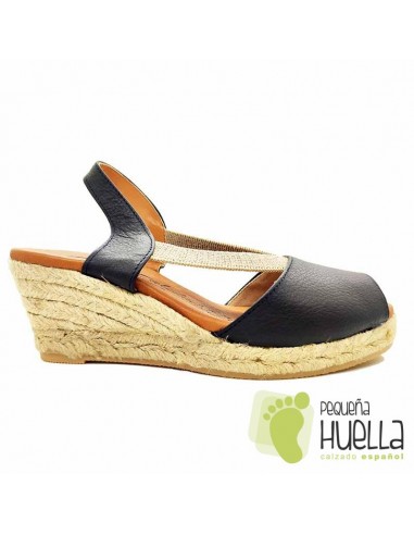 comprar Alpargatas piel con cuña TORRES 5024 online