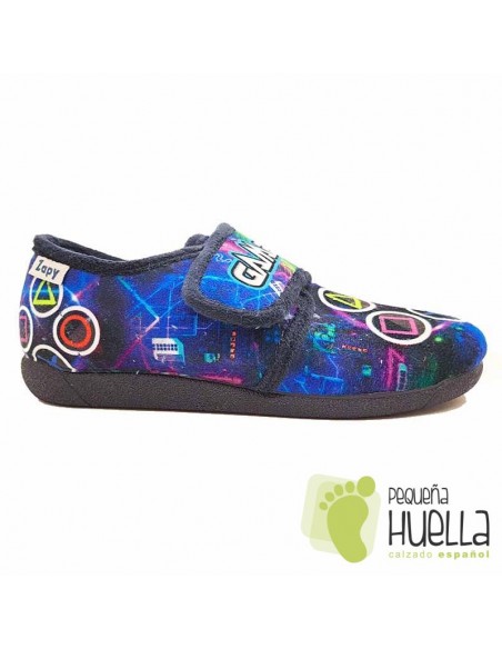 comprar Zapatillas de Casa GAMER chico con Velcro Zapy AF501512
