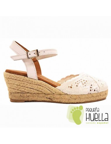 comprar Alpargatas encaje con cuña TORRES 5004 online