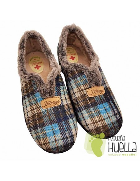 comprar Zapatillas cuña cuadros casa para Mujer J. Ortega 1843