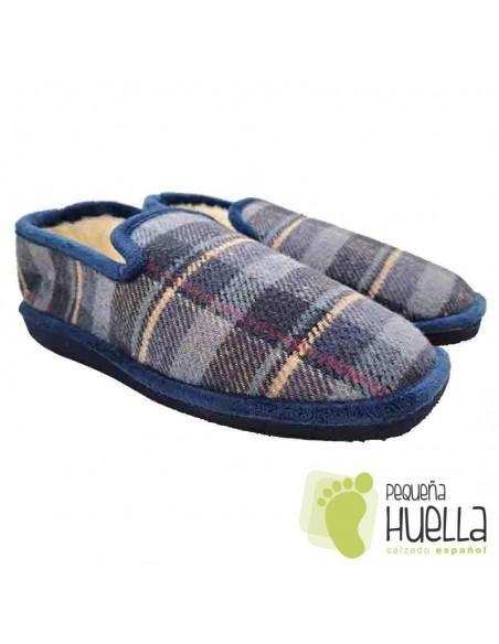 comprar Zapatillas borreguillo cuadros hombre casa Berevere
