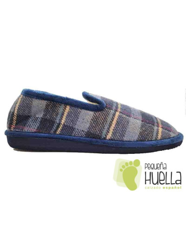 comprar Zapatillas borreguillo cuadros hombre casa Berevere