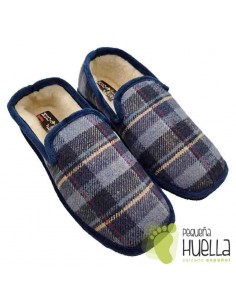 comprar Zapatillas borreguillo cuadros hombre casa Berevere 2