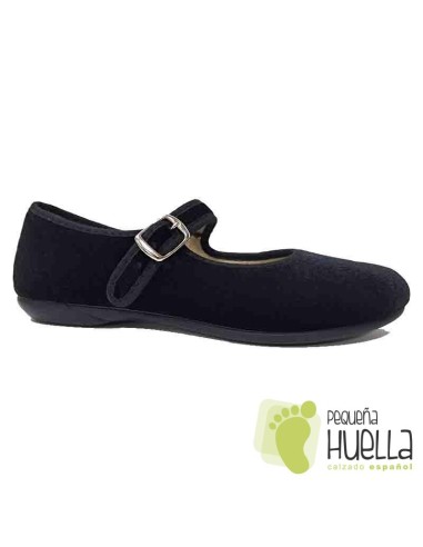 comprar Merceditas de terciopelo negro J Ortega 1651 online