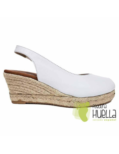 comprar Alpargatas de piel con cuña TORRES 5018 online