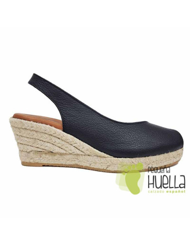 comprar Alpargatas de piel con cuña TORRES 5018 online
