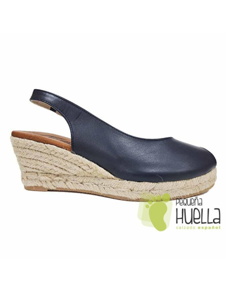 comprar Alpargatas de piel con cuña TORRES 5018 online