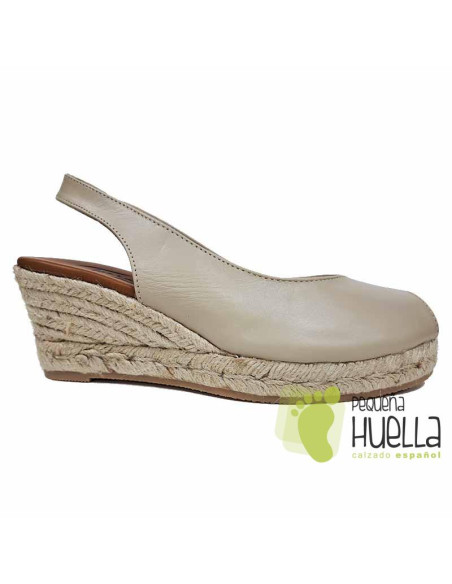 comprar Alpargatas de piel con cuña TORRES 5018 online