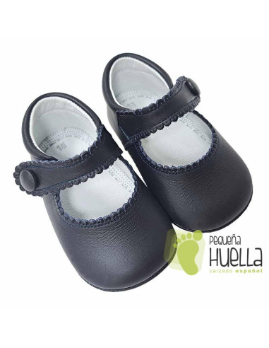 comprar Merceditas azules Piel online