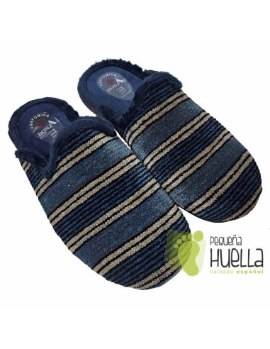 comprar Zapatillas casa de hombre rayas Bona dona 2053 online