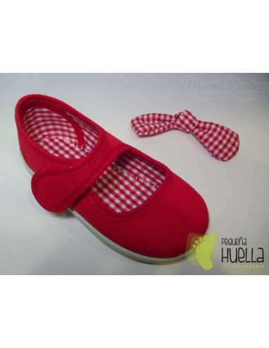 Merceditas Lona Rojas Con Lazo Desmontable