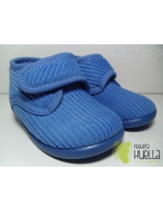 Zapatillas Casa Botitas Pana Color Azulón