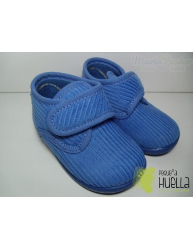 Zapatillas Casa Botitas Pana Color Azulón