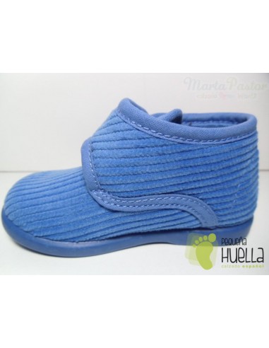 Zapatillas Casa Botitas Pana Color Azulón