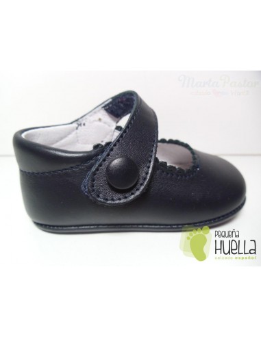 Mercceditas Napa Velcro Azul Marino