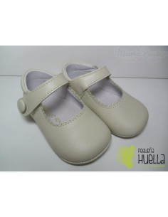 Mercceditas Napa Velcro Color Porcelana