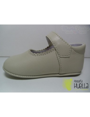 Mercceditas Napa Velcro Color Porcelana