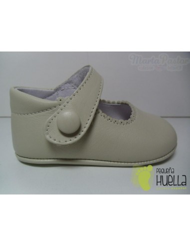 Mercceditas Napa Velcro Color Porcelana