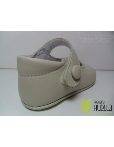 Mercceditas Napa Velcro Color Porcelana