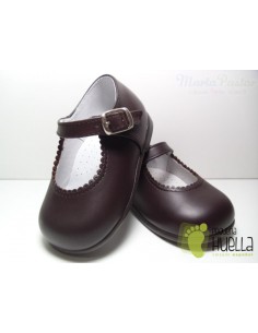 Merceditas de Napa Marrón Chocolate 2