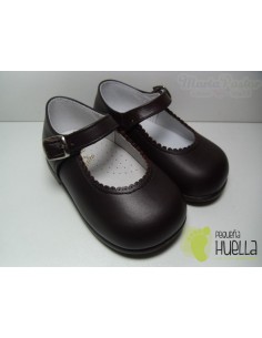 Merceditas de Napa Marrón Chocolate