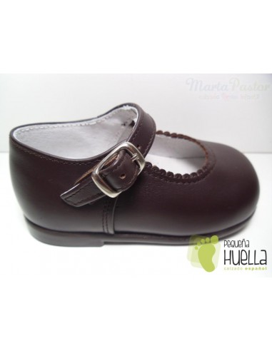 Merceditas de Napa Marrón Chocolate