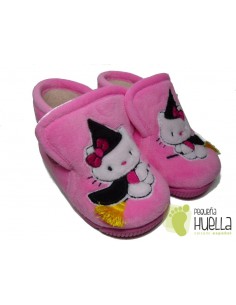 Zapatillas Casa Botita Kitty Brujita Rosa 2