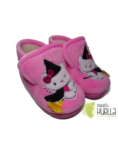 Zapatillas Casa Botita Kitty Brujita Rosa
