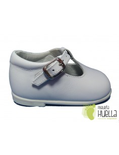 Pepitos Piel Hebilla Blancos 2