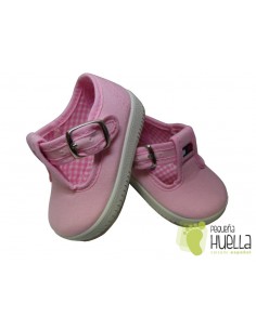 Pepitos Lona Rosas Con Hebilla 2