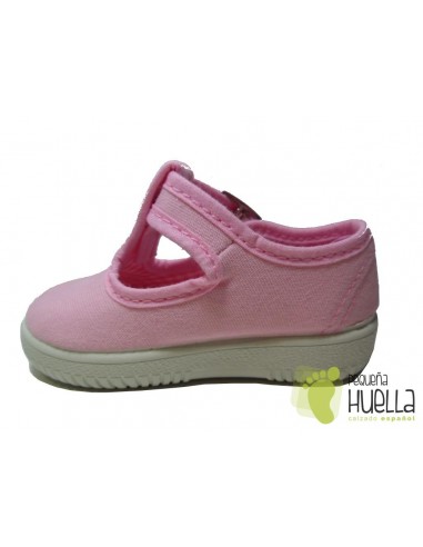 Pepitos Lona Rosas Con Hebilla