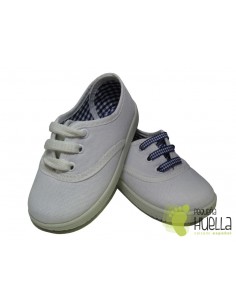 Zapatillas  Con Cordones Tipo Victoria, Blancas 2