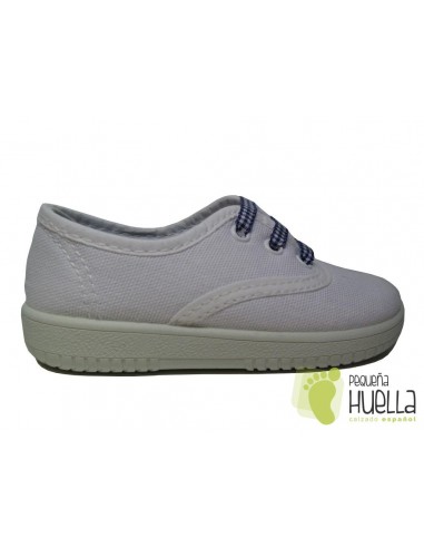 Zapatillas  Con Cordones Tipo Victoria, Blancas