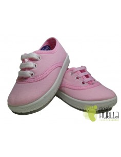 Zapatillas  Con Cordones Tipo Victoria, Rosas
