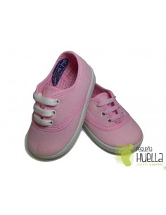 Zapatillas  Con Cordones Tipo Victoria, Rosas 2