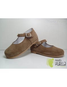 Merceditas Serraje Hebilla Camel