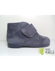 Botita Serraje Velcro Gris 2