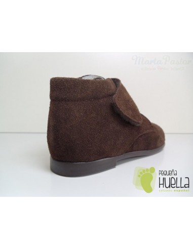 Botita Serraje Velcro Marrón