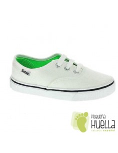 Zapatillas Lona con Cordones, Blanco