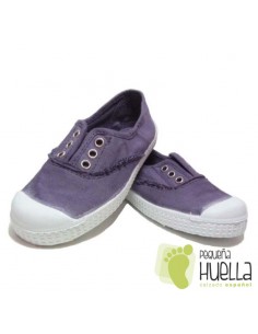 Zapatillas Lona Niños Puntera de Goma, La Cadena. 2