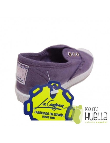 Zapatillas Lona La Cadena, Color Azul Hortensia