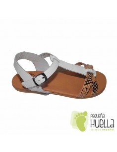 Sandalia Blanca y serpiente con Hebilla 2